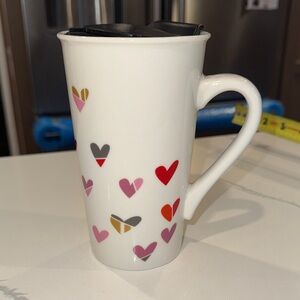 Starbucks Ceramic Hearts Travel Tumble Coffee/Tea Mug